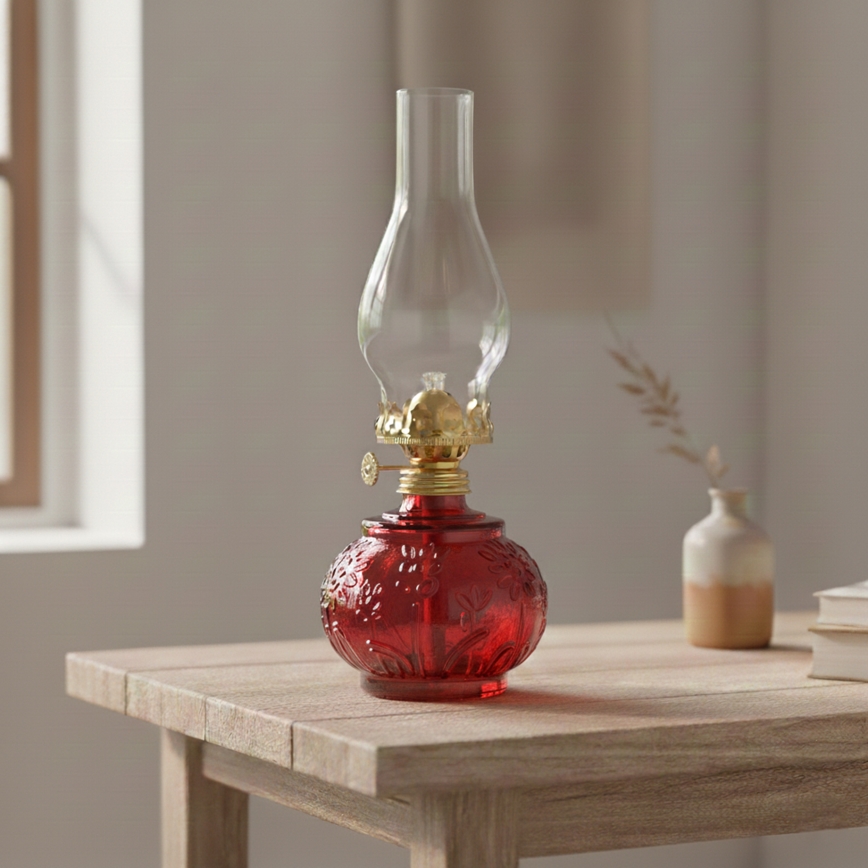 Brilagi - MERLIN petroleumlamp rood