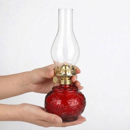 Brilagi - MERLIN petroleumlamp rood