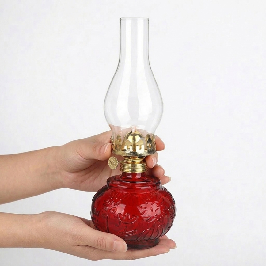 Brilagi - MERLIN petroleumlamp rood