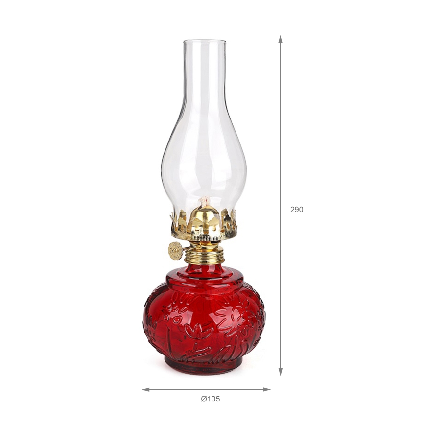 Brilagi - MERLIN petroleumlamp rood
