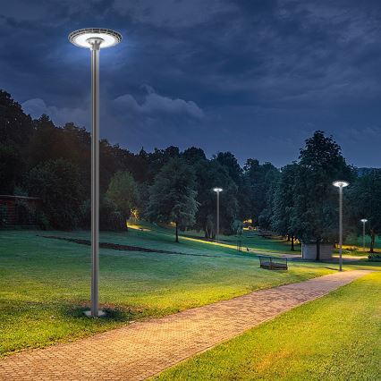 Brilagi - Metalen lichtmast voor buitenverlichting URBAN, 3 m, Ø 58 mm, grijs