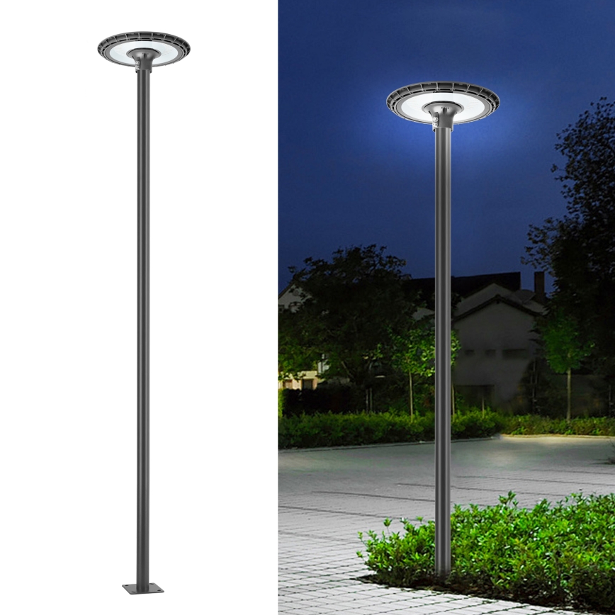 Brilagi - Metalen lichtmast voor buitenverlichting URBAN, 3 m, Ø 58 mm, grijs