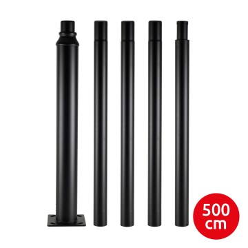 Brilagi - Metalen mast voor URBAN buitenverlichting, 5 m, Ø 58 mm, zwart