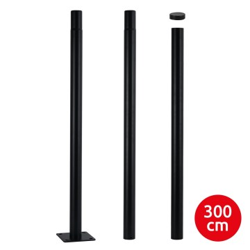 Brilagi - Metalen paal voor buitenverlichting URBAN 3 m mast Ø 58 mm zwart