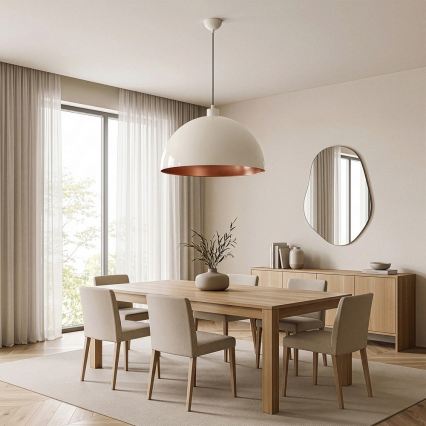 Brilagi - METALO LED-hanglamp aan kabel, 1xE27/40W/230V, Ø 60 cm, beige/koper