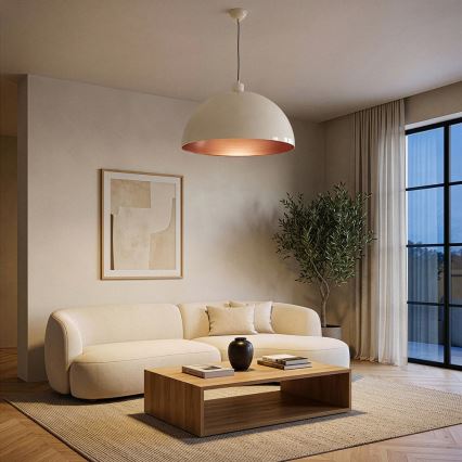Brilagi - METALO LED-hanglamp aan kabel, 1xE27/40W/230V, Ø 60 cm, beige/koper