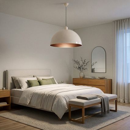 Brilagi - METALO LED-hanglamp aan kabel, 1xE27/40W/230V, Ø 60 cm, beige/koper