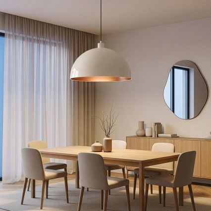 Brilagi - METALO LED-hanglamp aan kabel, 1xE27/40W/230V, Ø 60 cm, beige/koper