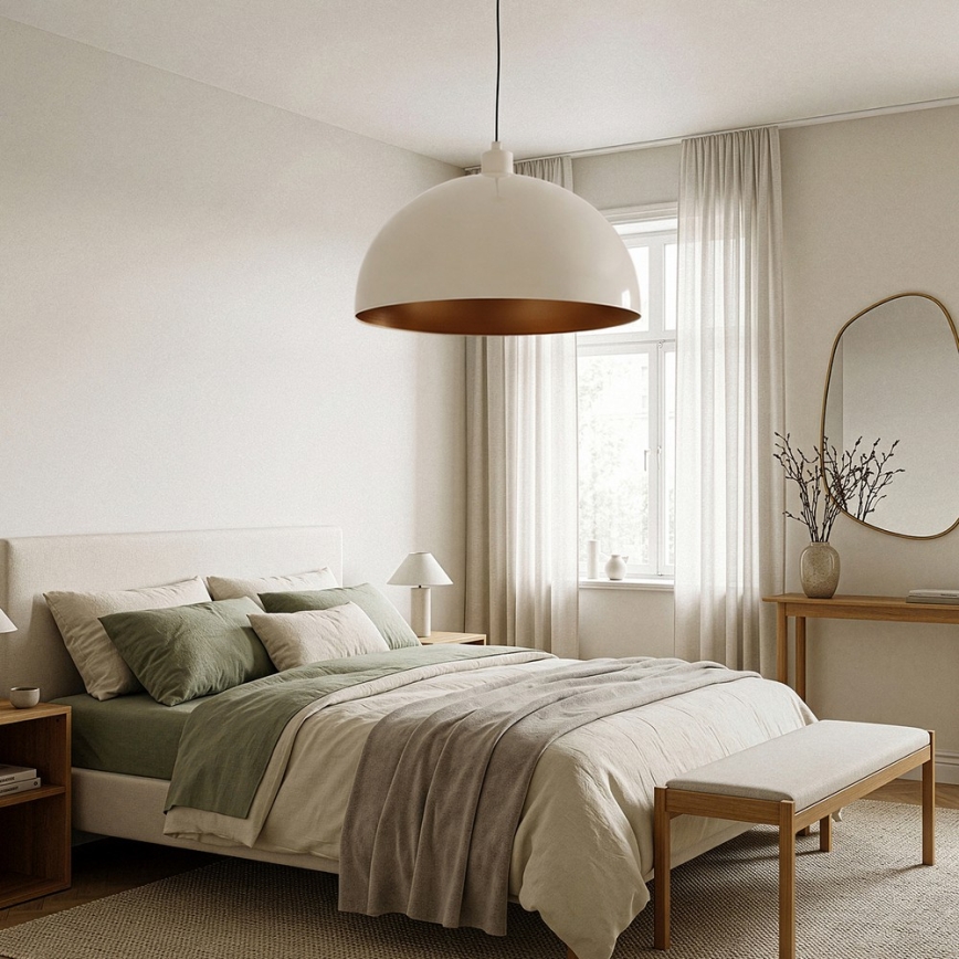 Brilagi - METALO LED-hanglamp aan kabel, 1xE27/40W/230V, Ø 60 cm, beige/koper