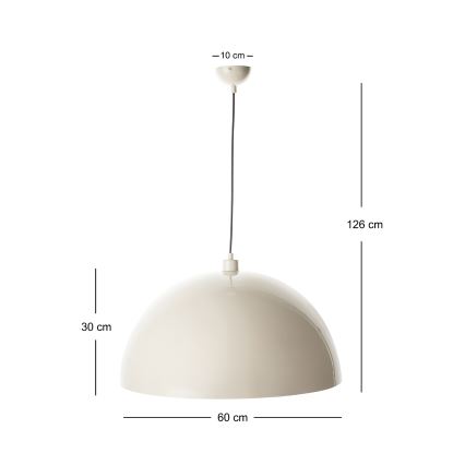 Brilagi - METALO LED-hanglamp aan kabel, 1xE27/40W/230V, Ø 60 cm, beige/koper