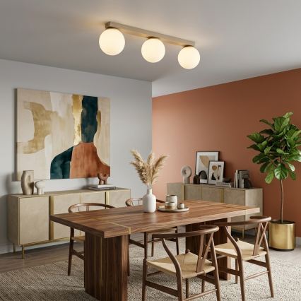 Brilagi - MILO 3-lichts plafondspot 3x E27/60W/230V beige/goud
