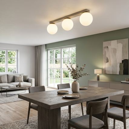 Brilagi - MILO 3-lichts plafondspot 3x E27/60W/230V beige/goud
