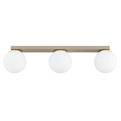 Brilagi - MILO 3-lichts plafondspot 3x E27/60W/230V beige/goud