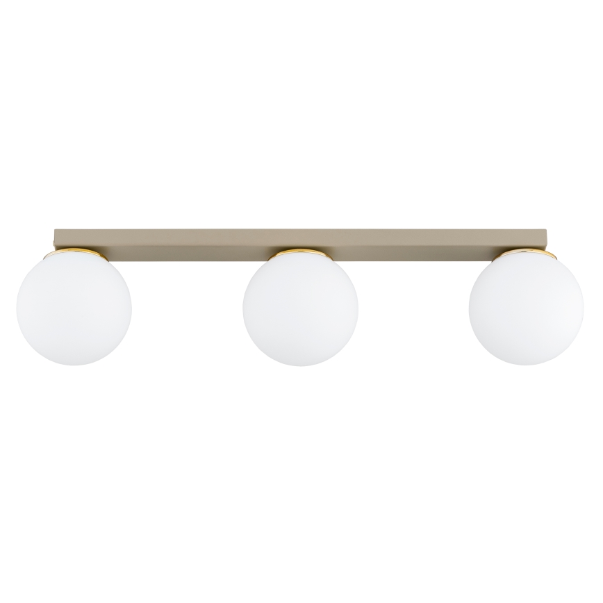 Brilagi - MILO 3-lichts plafondspot 3x E27/60W/230V beige/goud