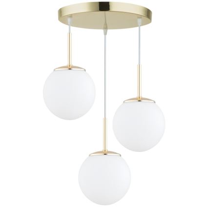 Brilagi - MILO hanglamp met kabel 3xE27/60W/230V goud