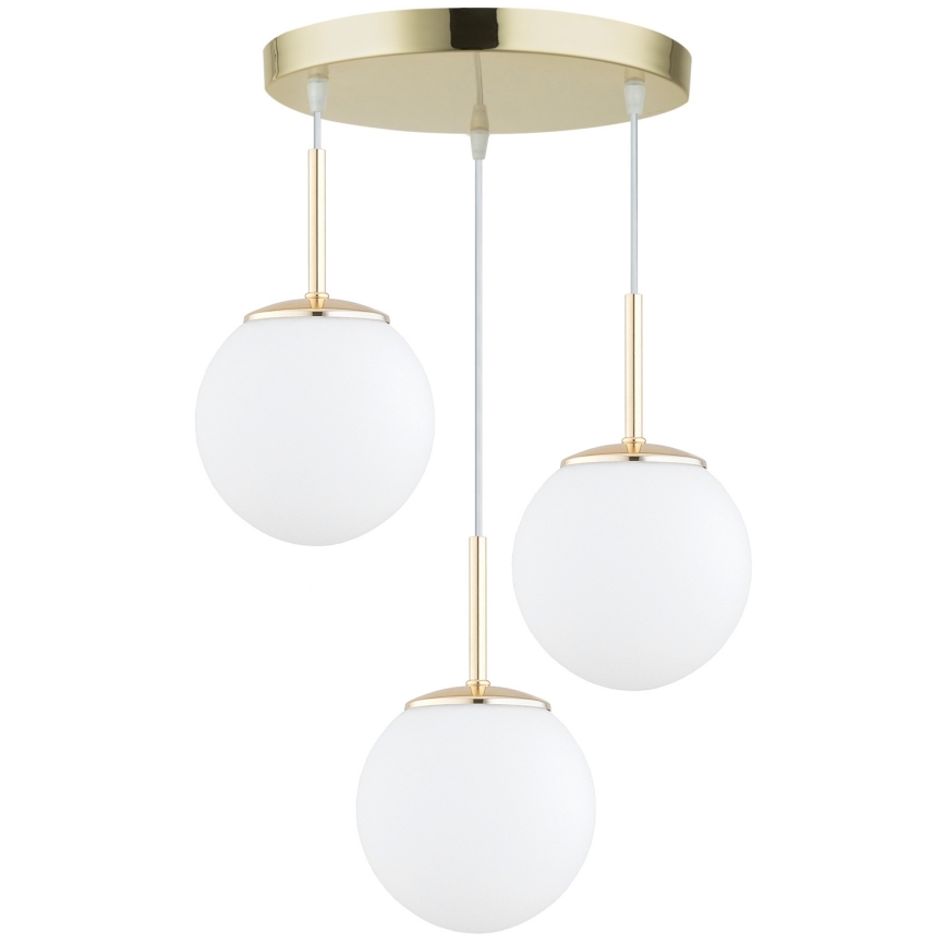 Brilagi - MILO hanglamp met kabel 3xE27/60W/230V goud