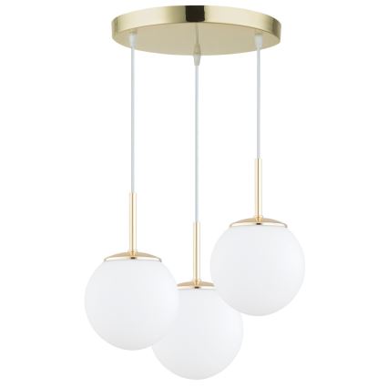 Brilagi - MILO hanglamp met kabel 3xE27/60W/230V goud