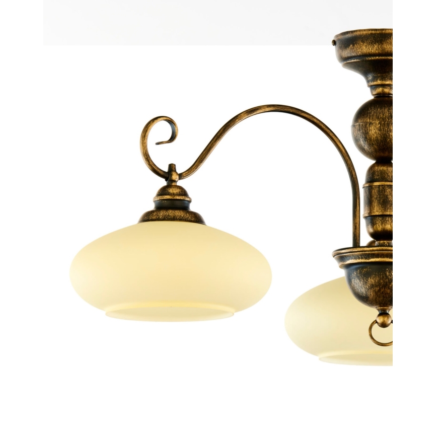 Brilagi - MOLLERO opbouwkroonluchter 3xE27/15W/230V Ø 84 cm brons/patina