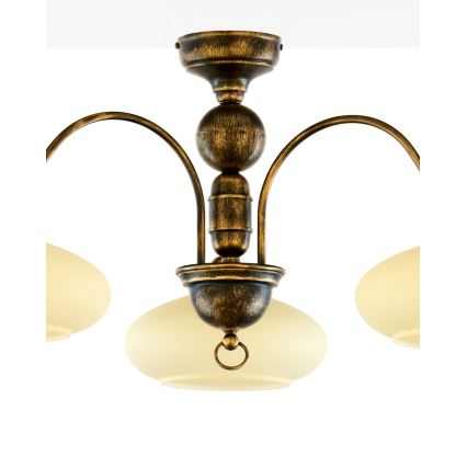 Brilagi - MOLLERO opbouwkroonluchter 3xE27/15W/230V Ø 84 cm brons/patina