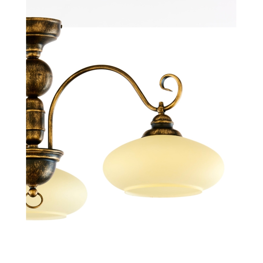Brilagi - MOLLERO opbouwkroonluchter 3xE27/15W/230V Ø 84 cm brons/patina