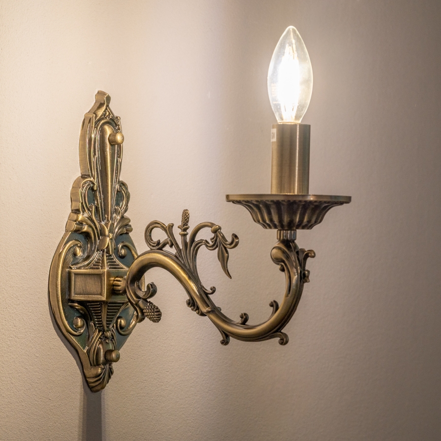BRILAGI - Muurlamp CLASSIC 1xE14/10W/230V messing