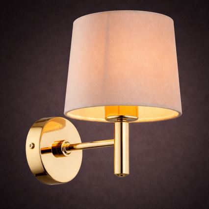 Brilagi - Muurlamp MONTE 1xE27/60W/230V beige/goud
