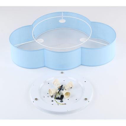 Brilagi - NIMBUS Kinderplafondlamp 4xE27/15W/230V 46x63 cm blauw