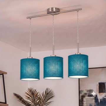 Brilagi - NUBILA LED-hanglamp met kabel 3xE27/60W/230V donkerblauw