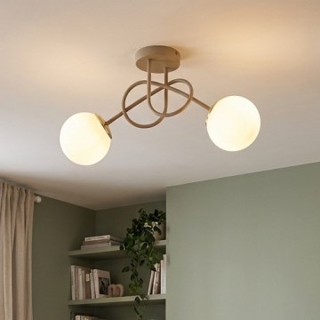 Brilagi - Opbouw kroonluchter 2xE27/60W/230V beige/goud