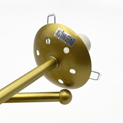 Brilagi - Opbouw plafondlamp MALIVA 3xE14/15W/230V goud/wit