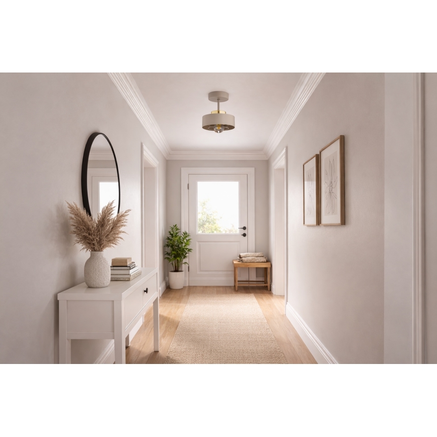 Brilagi - Opbouwkroonluchter 1xE27/60W/230V beige/goud