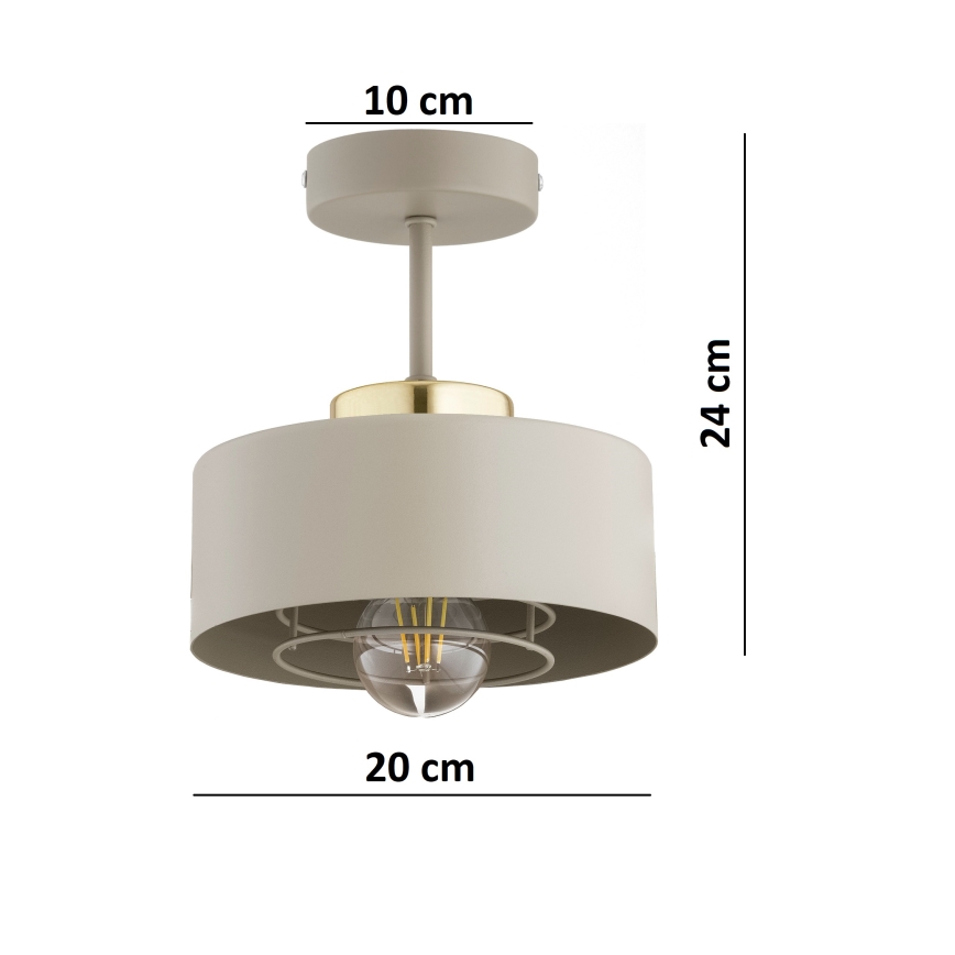 Brilagi - Opbouwkroonluchter 1xE27/60W/230V beige/goud
