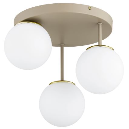 Brilagi - Opbouwkroonluchter 3xE27/60W/230V beige/goud
