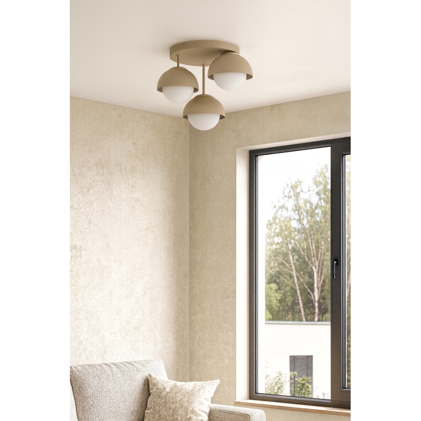 Brilagi - Opbouwkroonluchter 3xE27/60W/230V beige/goud