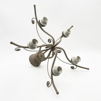 Brilagi - Opbouwkroonluchter ANTICO MODERN 5xE27/60W/230V beige