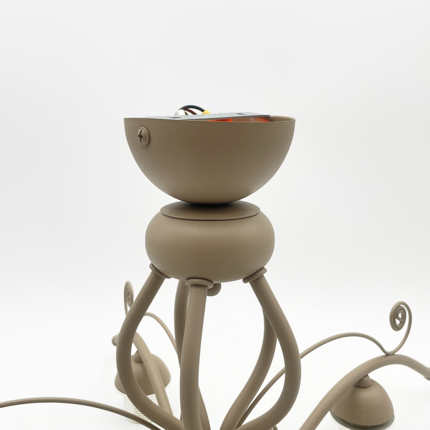 Brilagi - Opbouwkroonluchter ANTICO MODERN 5xE27/60W/230V beige