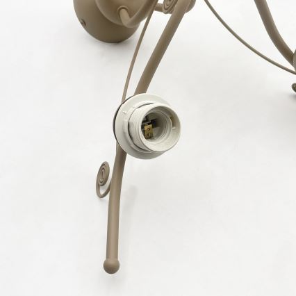 Brilagi - Opbouwkroonluchter ANTICO MODERN 5xE27/60W/230V beige