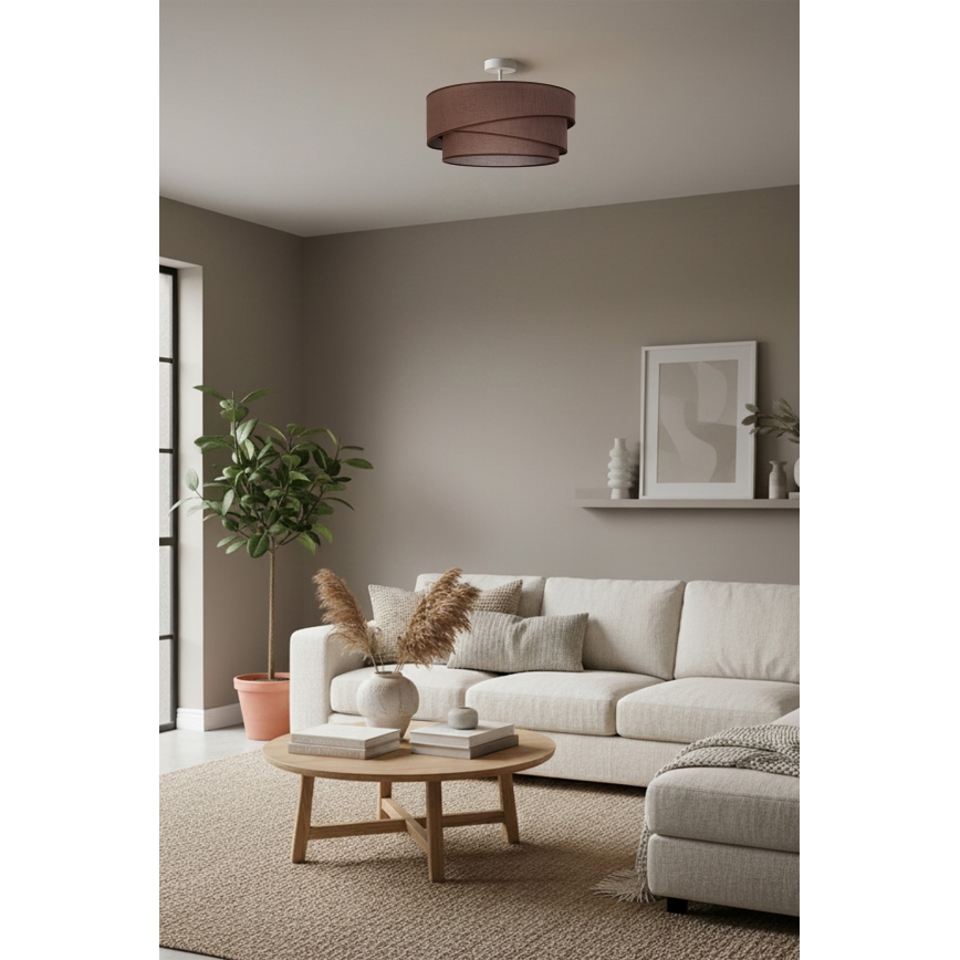 Brilagi - Opbouwkroonluchter ARROW 1xE27/60W/230V Ø 45 cm bruin