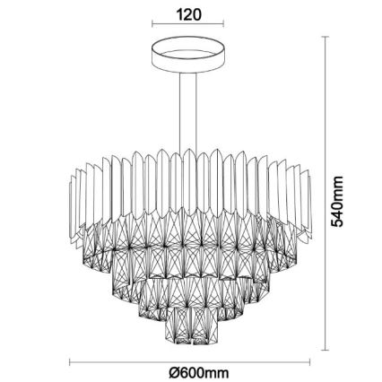 Brilagi - Opbouwkroonluchter CARLOS 9xE14/40W/230V Ø 60 cm
