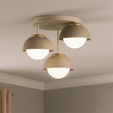 Brilagi - Opbouwkroonluchter COSMO 3xE27/60W/230V beige/goud