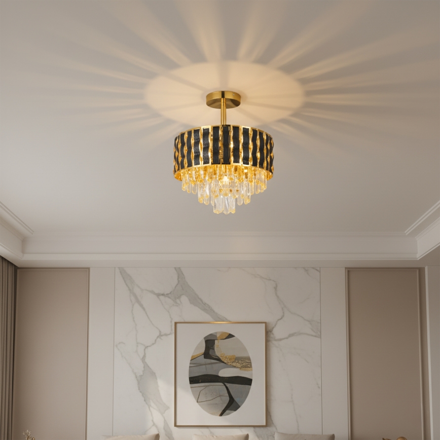 Brilagi - Opbouwkroonluchter CRISTAL 5xE14/40W/230V Ø 38 cm