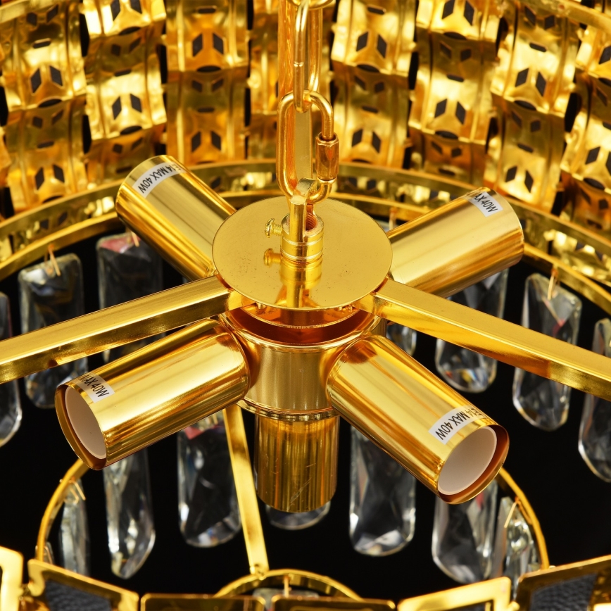 Brilagi - Opbouwkroonluchter CRISTAL 5xE14/40W/230V Ø 38 cm