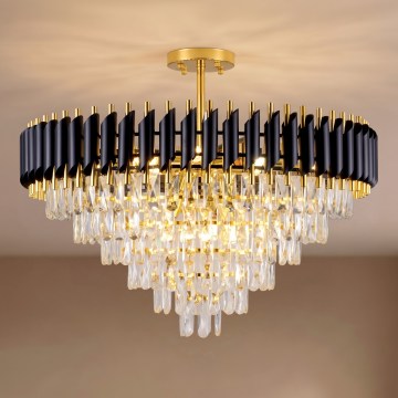 BRILAGI - Opbouwkroonluchter ECLIPSE 12xE14/10W/230V Ø 78 cm goud/zwart