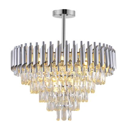 BRILAGI - Opbouwkroonluchter ECLIPSE 9xE14/10W/230V pr. 58 cm zilverkleurig