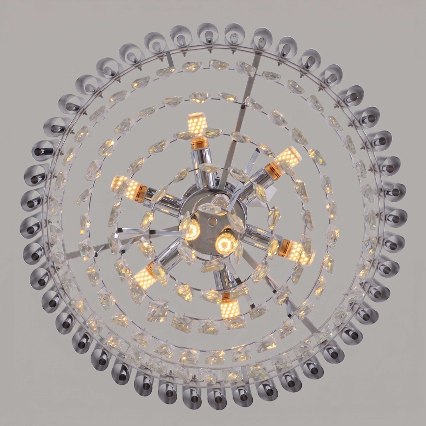 BRILAGI - Opbouwkroonluchter ECLIPSE 9xE14/10W/230V pr. 58 cm zilverkleurig