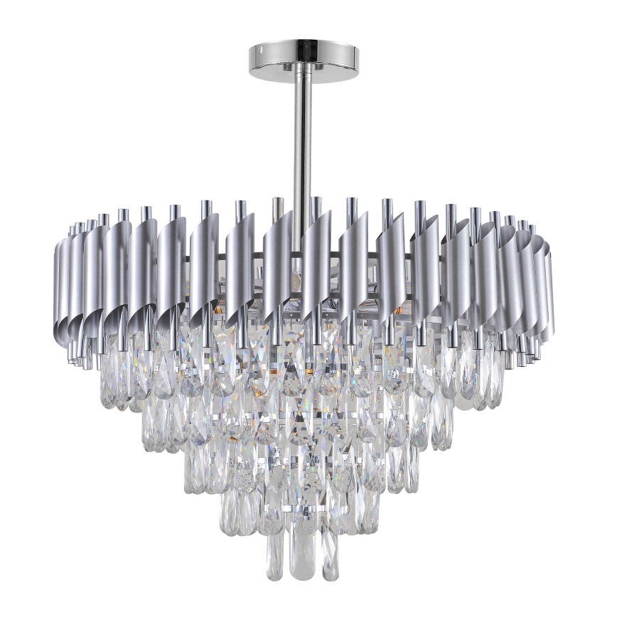 BRILAGI - Opbouwkroonluchter ECLIPSE 9xE14/10W/230V pr. 58 cm zilverkleurig
