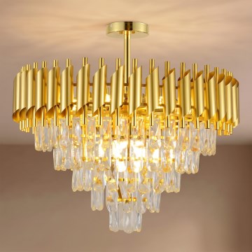 BRILAGI - Opbouwkroonluchter ECLIPSE 9xE14/10W/230V Ø 58 cm goud