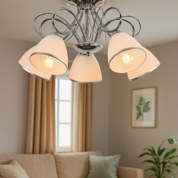 Brilagi - Opbouwkroonluchter FRED 5xE27/60W/230V Ø 59 cm glanzend chroom