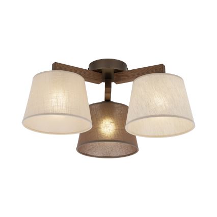 Brilagi - Opbouwkroonluchter LATTE 3xE27/15W/230V grenen/mix