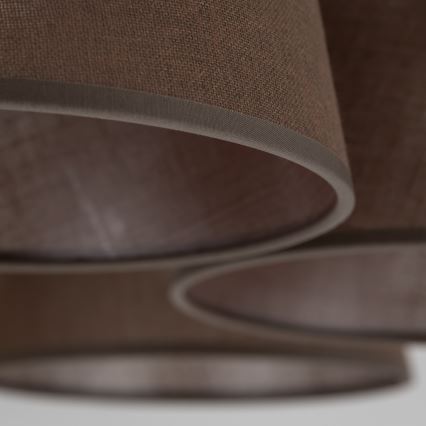 Brilagi - Opbouwkroonluchter LATTE 5xE27/15W/230V grenen/bruin